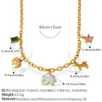 color: XL594G3.9MM-3 Multi-element Necklace