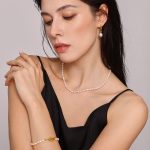 Baroque Freshwater Pearl Necklace Bracelet Earrings Sweet Set Gifts for Girlfriend