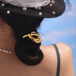Hair Rope Hair Ring Cold Stainless Steel Semicircle Hairware Ponytail Rubber Headband Head Rope