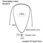 color: TXP428-Small Steel Color Necklace 90cm