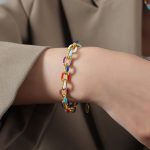 color: E483-Gold Bracelet -15+5cm
