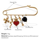 color: BZ04CRG Multi-element Gold Brooch Pin