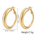 color: Pointed Lobster Clasp Hollow Earrings Gold MS-014