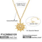 color: P162-Gold Necklace 42+5cm