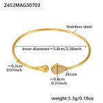 color: Z452-Gold Zircon Bangle