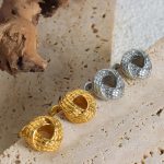 Simple Mobius with Dignified Hollow Exquisite Artistic Retro Design Stainless Steel Earrings Female Accessories