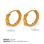 color: EH1392G Gold Hoop Earrings