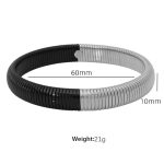 color: 10mm Width (Ring Size 60mm)SZ12 Steel-Black