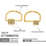 color: A713-Large White Zircon + Small White Zircon Gold Ring