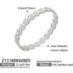 color: Z151-Flower Zircon Steel Color Bangle
