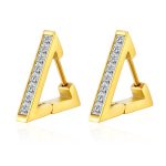 color: Triangle Set with Stone Ear Cuff Gold MS-709