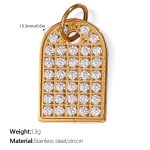 color: PJ515WEG White Zircon Gold Pendant