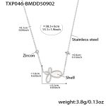 color: TXP046-B Steel Color Necklace 38+5cm