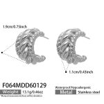 color: F064-Steel Color Earrings