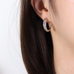 color: F797-Steel Color Earrings