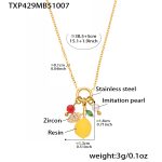 color: TXP429-Gold diy Pendant Necklace 38+5cm