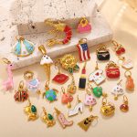 Colorful and Colorful Drop Oil DIY Pendant Does Not Fade Various Creative All-Match Cute Set