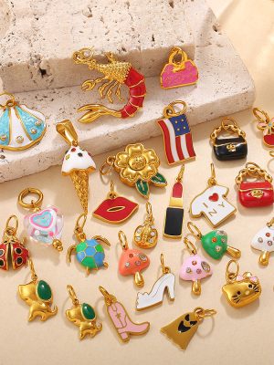 Colorful and Colorful Drop Oil DIY Pendant Does Not Fade Various Creative All-Match Cute Set