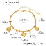 color: S172-Gold DIY Multi-charm Anklet 16+5cm