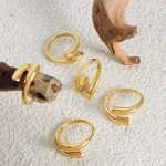 Simple Ring Opening Design Cold All-Match Stainless Steel Non-Fading Ring Ornament