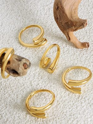 Simple Ring Opening Design Cold All-Match Stainless Steel Non-Fading Ring Ornament