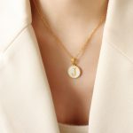 color: RP014-J Letter Gold Necklace -39+5cm