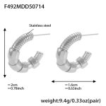 color: F492-Steel Color Earrings