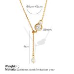 color: XL214 White Bead Gold Earrings