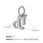 color: PJ431S12 Capricorn Steel Color Solid Pendant