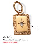 color: PJ276WEG White Rhinestone Gold Pendant