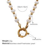 color: XL528WEG Freshwater Pearl Gold Necklace