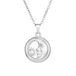color: Sun & Moon Necklace Steel Color 1 PC MS-546