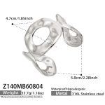 color: Z140- Hammered Cutout Steel Color Bangle