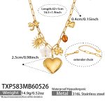 color: TXP583-Gold Necklace 42+5cm