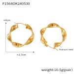 color: F1564-Gold Earrings