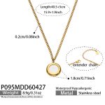 color: P095-Gold Necklace 45.5+5cm