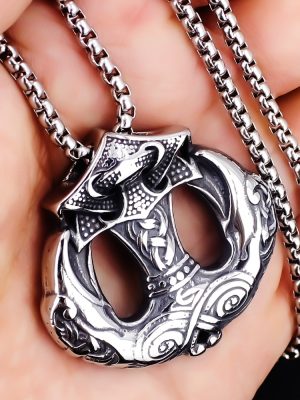 Quake Boat Anchor Pendant Necklace Ornament Stainless Steel Men and Women Accessories First Viking Culture