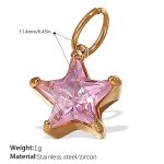 color: PJ464PKG Pink Zircon Gold Pendant