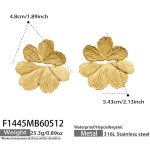 color: F1445-Gold Earrings