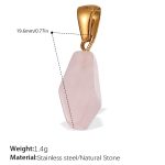 color: PJ470PKG Rose Quartz Gold Pendant