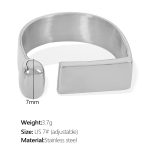 color: JZ42 US Size 7# Adjustable Silver Ring