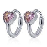 color: MS-760 Steel Color Heart Pink Purple Rhinestone