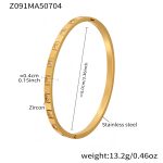 color: Z091-Gold Zircon Bangle