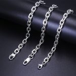 Hammer Cross Eight-Sided Grinding Cuban Link Chain Men's Necklace Stainless Steel Hand Jewelry Denim Buckle and Chain