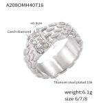 color: A208-Steel Color Ring / size: US 6