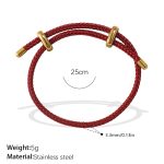 color: SL219RDG Red Cord Bangle