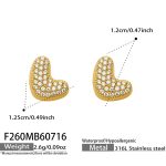 color: F260-Letter L Gold Earrings