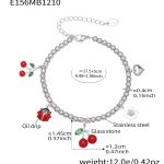 color: E156-Steel Color Bracelet 17.5+5cm