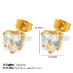 color: EH546 White Zircon Earrings