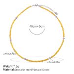 color: XL835YPS Natural Stone Beaded Chain